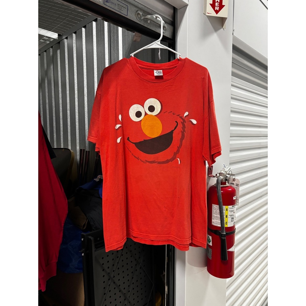 Vintage Sesame Place Elmo Splash T-Shirt Red  Mens XL Sesame Street